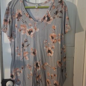 Floral V-Neck Women's Top
